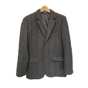 Johnston‎ Murphy Mens Quilted Blazer Jacket Size Small Gray Sport Coat